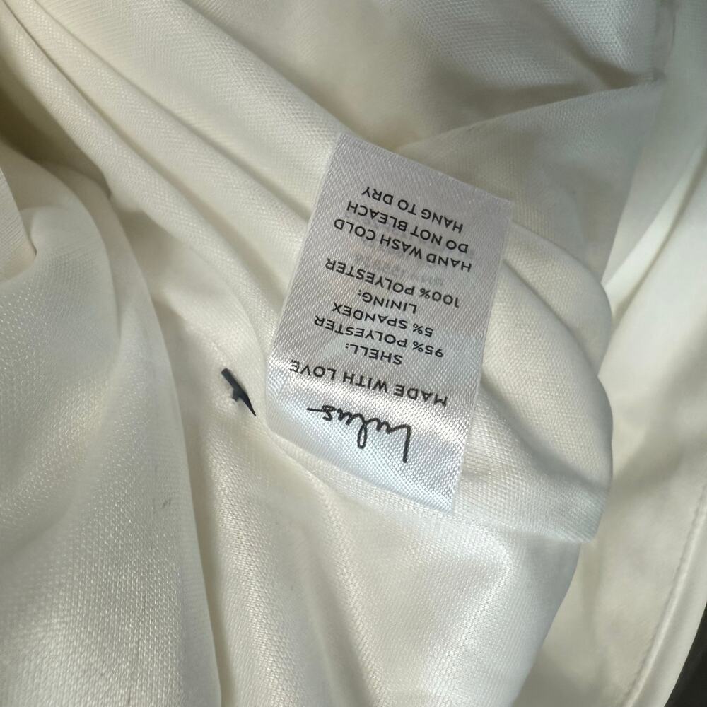 NWT Lulus Rooftop Bar White Long Sleeve Faux-Wrap Belted Skort Romper Size XS - Picture 5 of 7